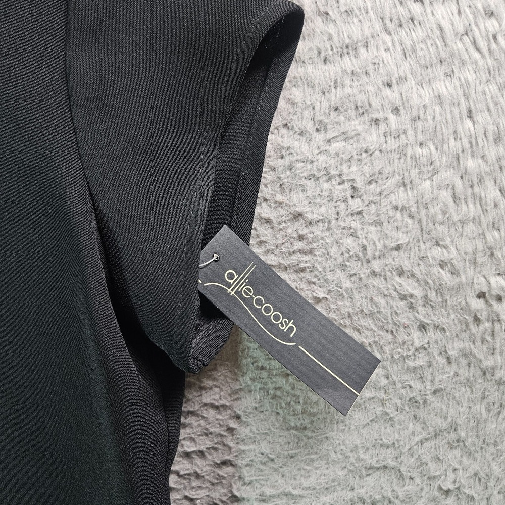 NEW Allie Coosh Cropped Top Women‎ XS Short Sleeve Black Work Simple - Picture 4 of 10